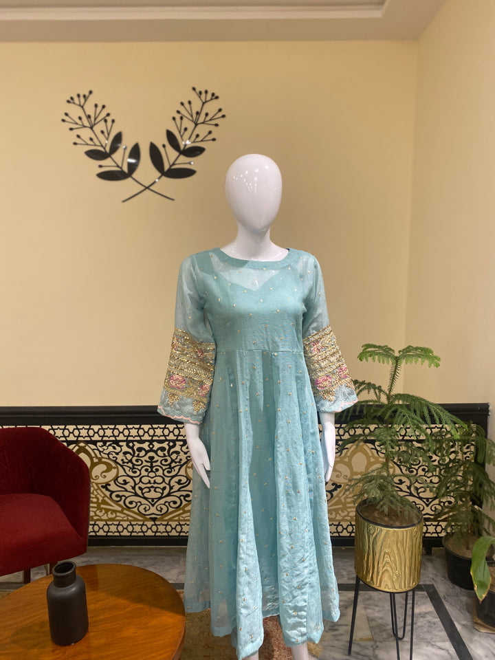 Stitched 2pc Cotton Net- Hand Embellished