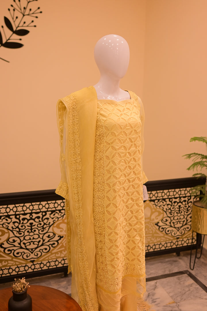 Yellow Block Print Dress