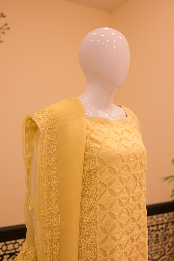 Yellow Block Print Dress