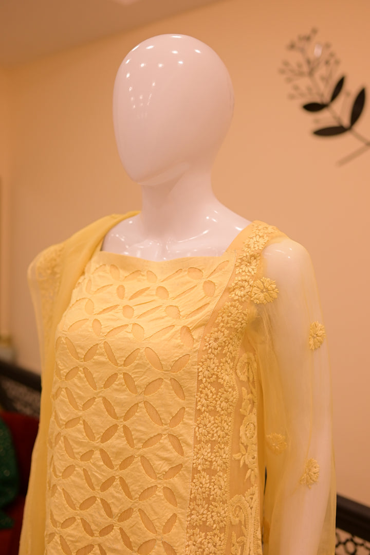 Yellow Block Print Dress