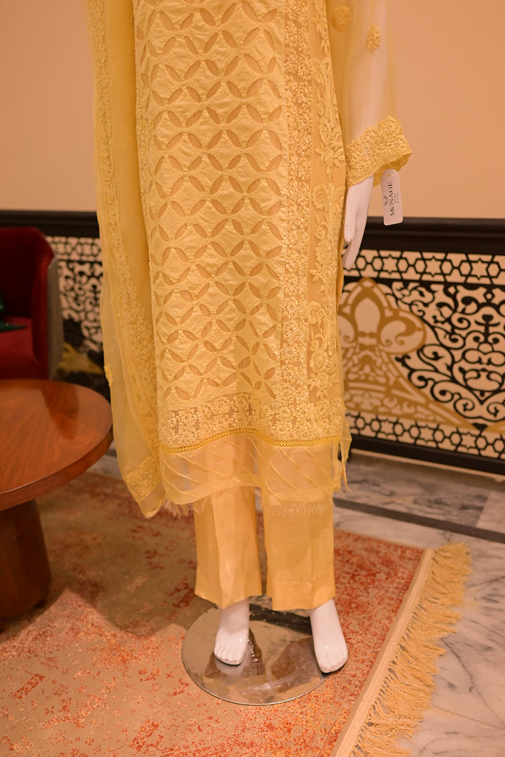 Yellow Block Print Dress