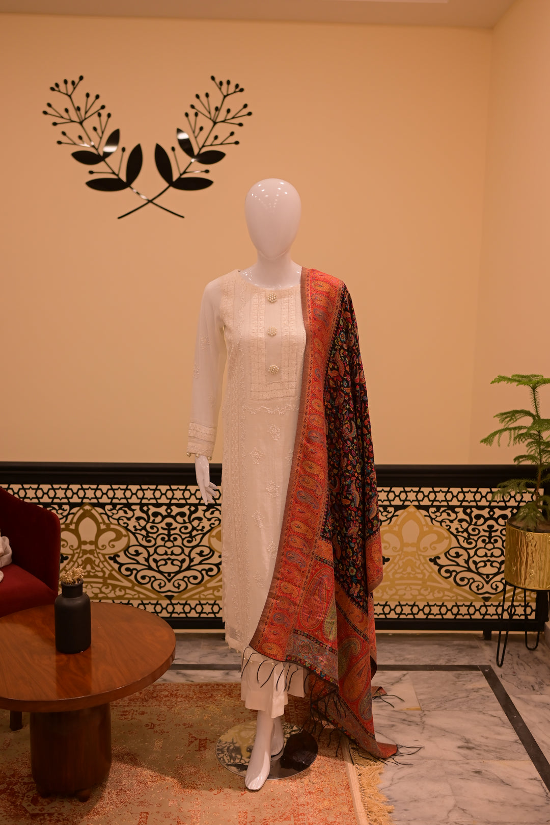 Printed Zari Shawl