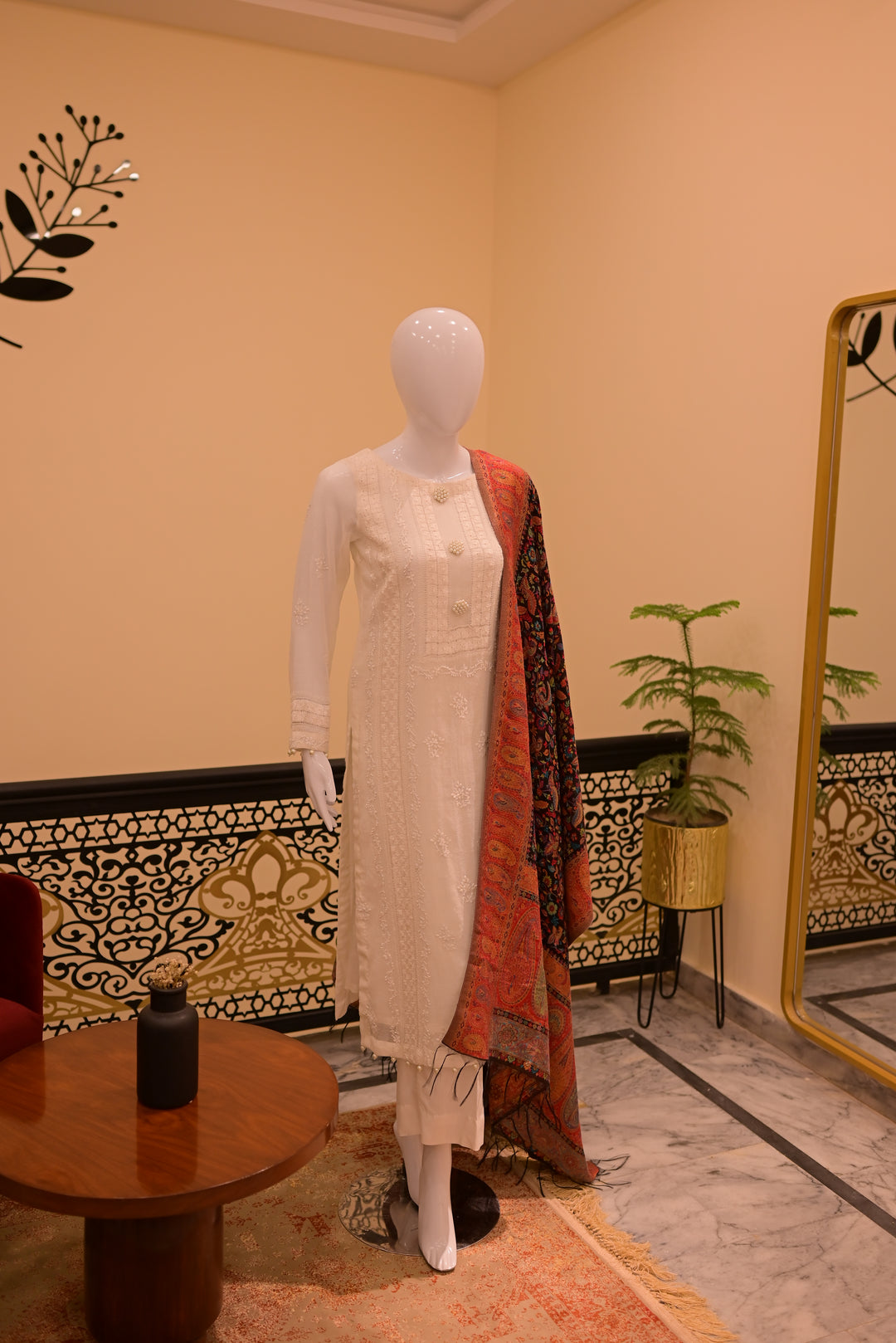 Printed Zari Shawl