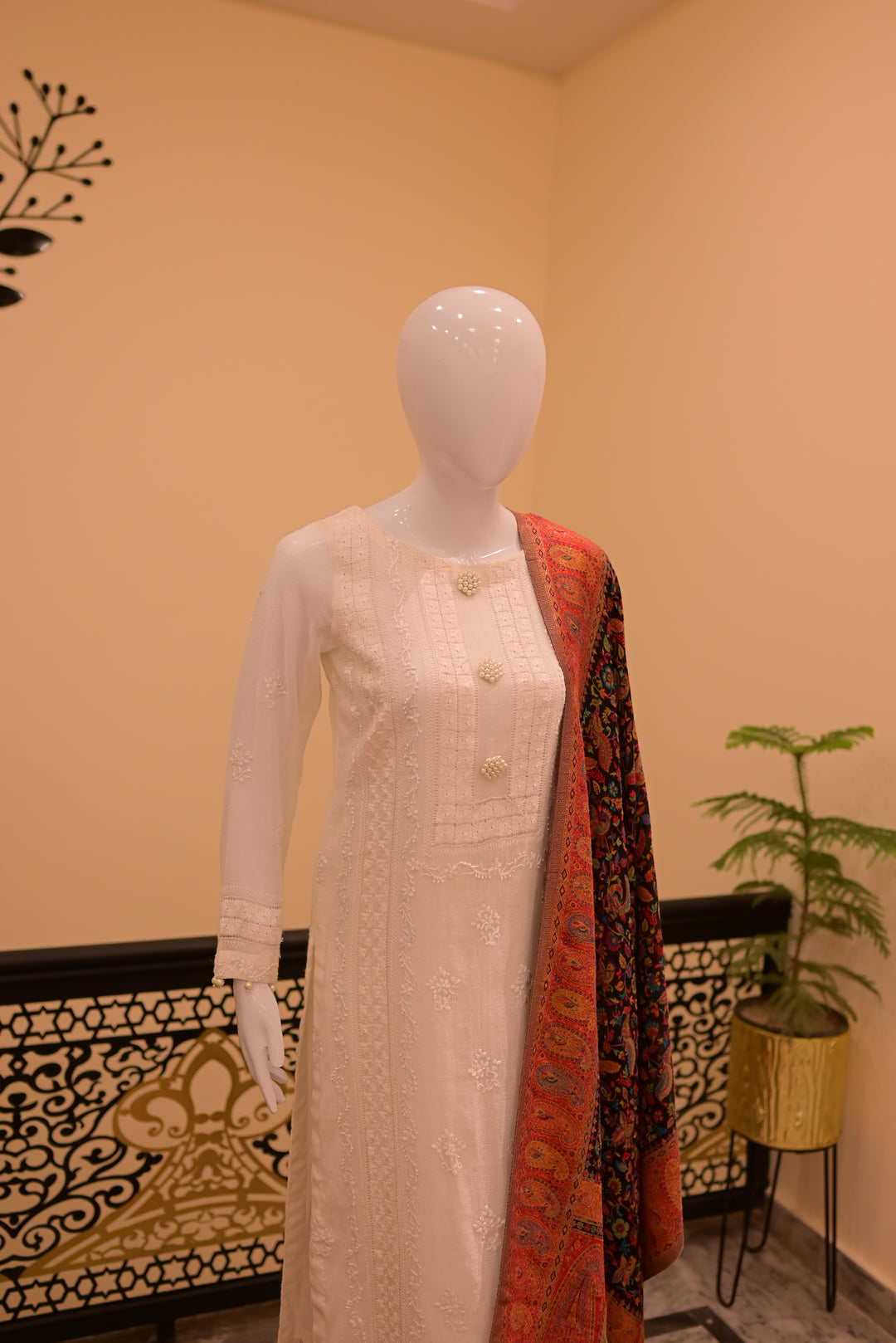 Printed Zari Shawl