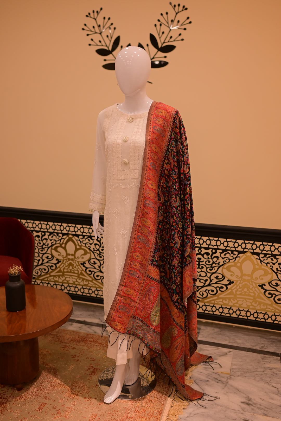 Printed Zari Shawl