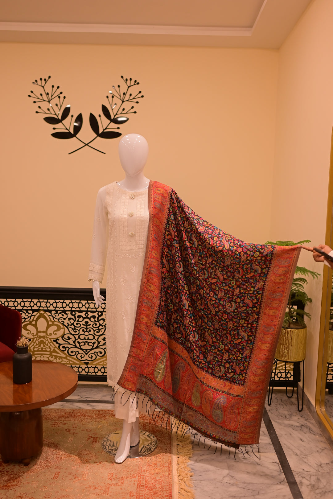 Printed Zari Shawl