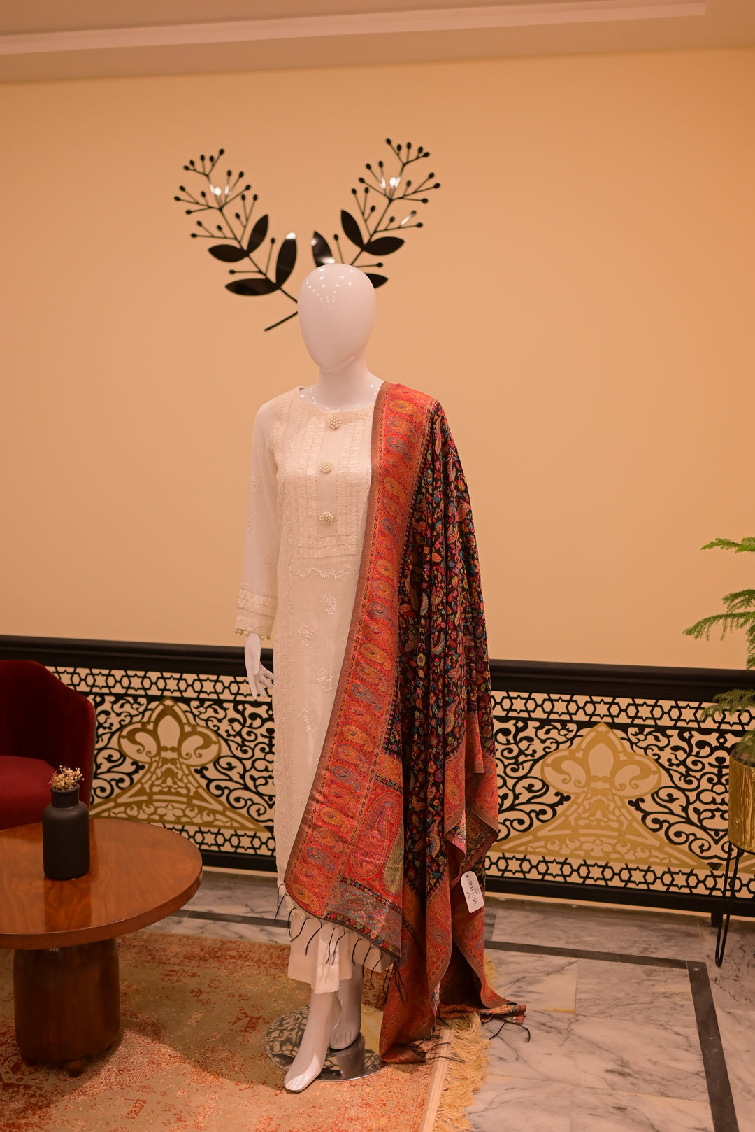 Printed Zari Shawl