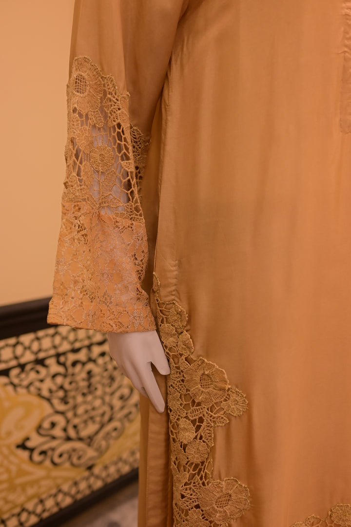 Stitched Silk 2pc cutwork-skin