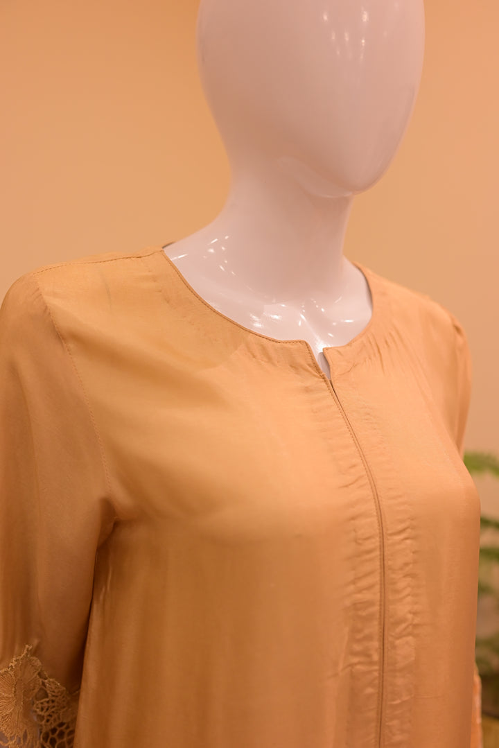 Stitched Silk 2pc cutwork-skin