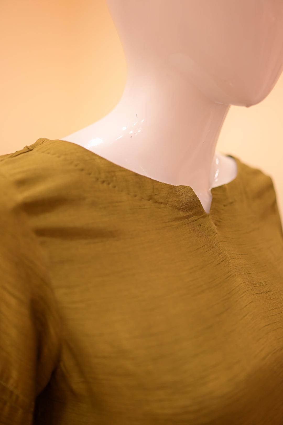 Stitched Raw Silk Cutwork-Rust