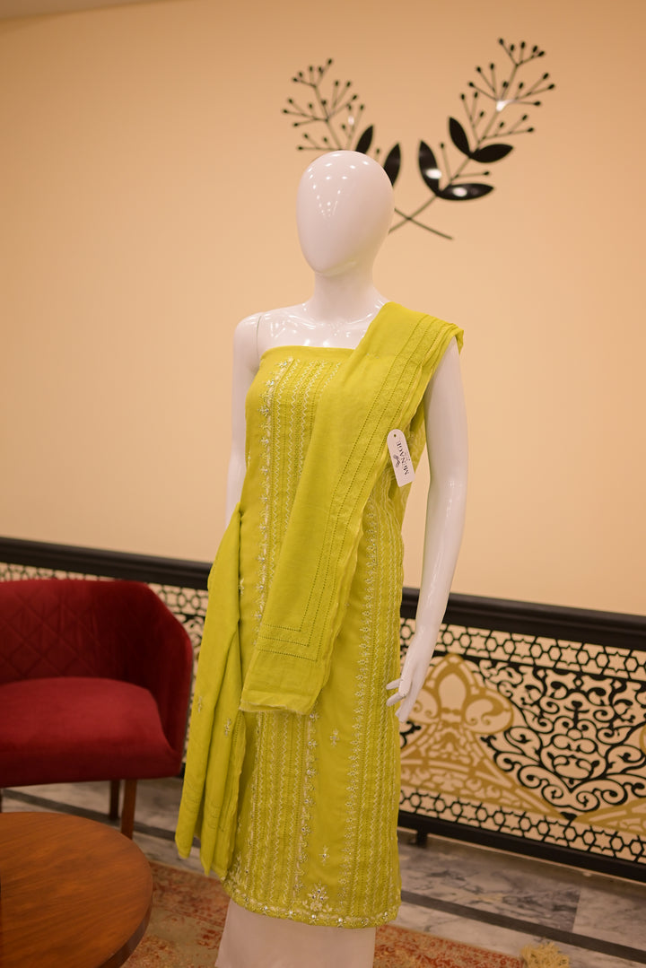 Unstitched 2pc Cotton Net-Dhani
