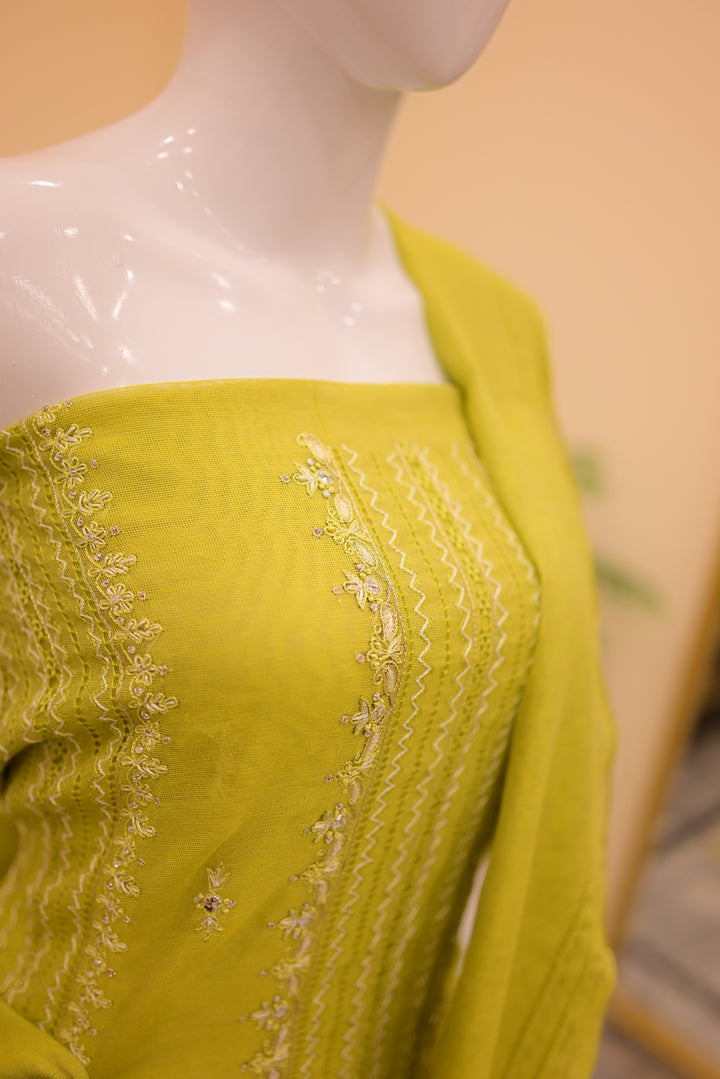 Unstitched 2pc Cotton Net-Dhani