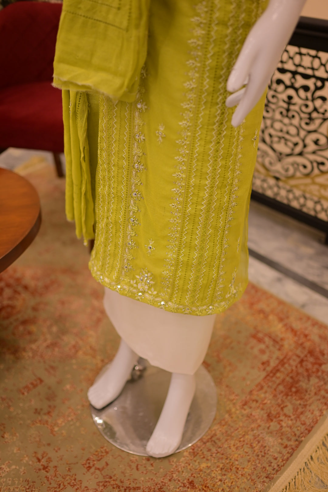 Unstitched 2pc Cotton Net-Dhani