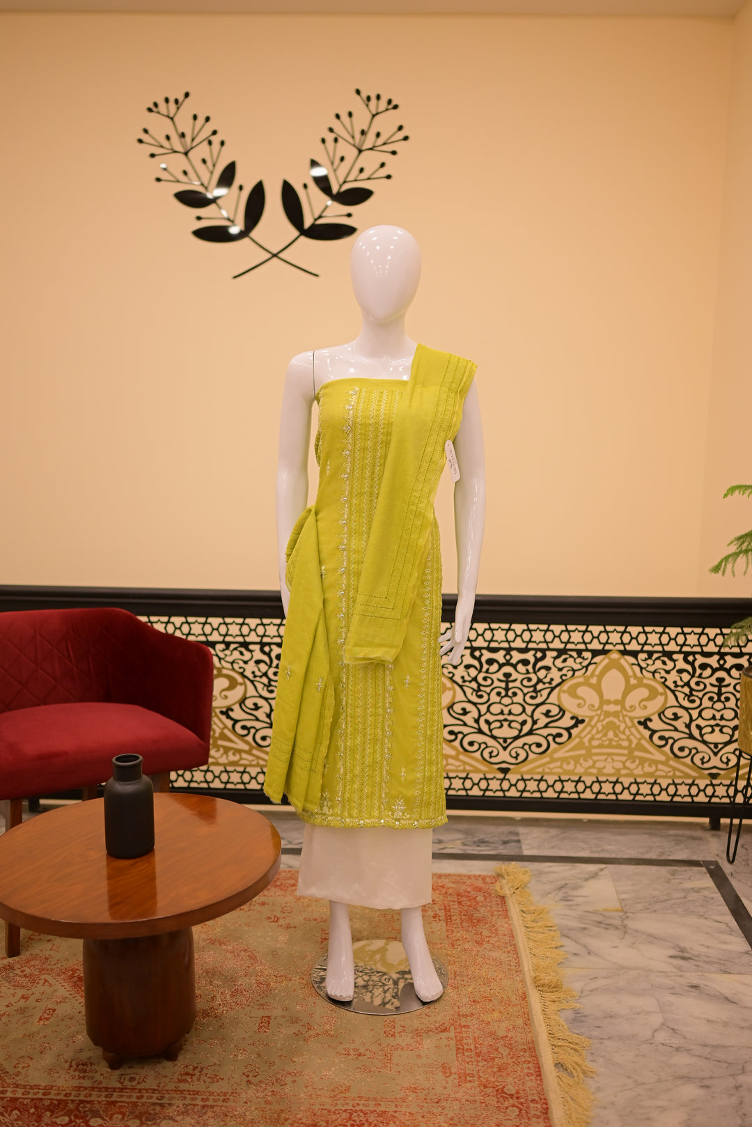 Unstitched 2pc Cotton Net-Dhani
