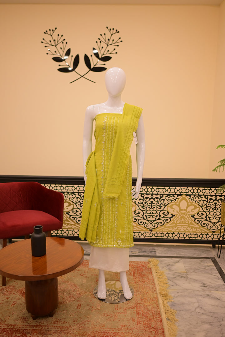 Unstitched 2pc Cotton Net-Dhani