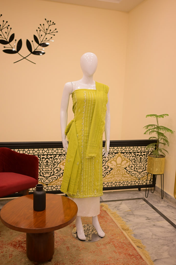 Unstitched 2pc Cotton Net-Dhani